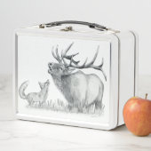 Lunch Box Bull Elk et Fox (En situation)