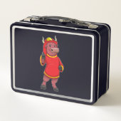 Lunch Box Bull en tant que pompier avec casque (Dos)