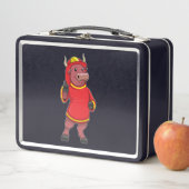 Lunch Box Bull en tant que pompier avec casque (En situation)