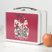 Lunch Box Burgandy Chess Club King vs King Personalised (En situation)