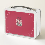 Lunch Box Burgandy Chess Club King vs King Personalised (Dos)