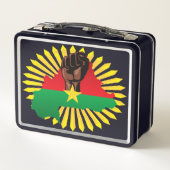 Lunch Box Burkina Faso Carte, drapeau et première révolution (Dos)