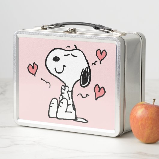 Lunch Box cacahuètes | Coeurs de snoopy (En situation)
