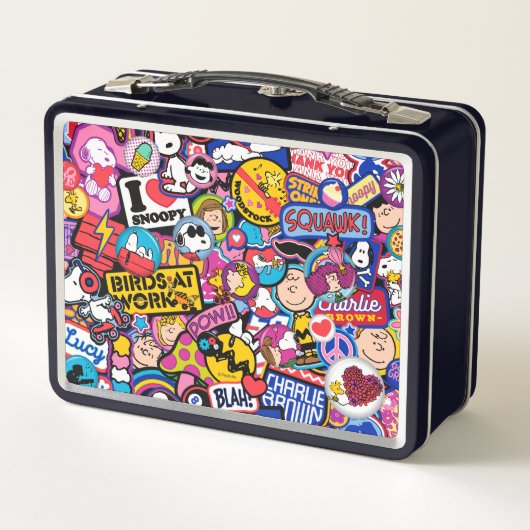 Lunch Box cacahuètes | Motif de patchs Mixtape (Dos)