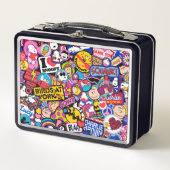 Lunch Box cacahuètes | Motif de patchs Mixtape (Devant)