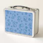 Lunch Box cacahuètes | Snoopy Blue Space Astronaut Motif (Dos)