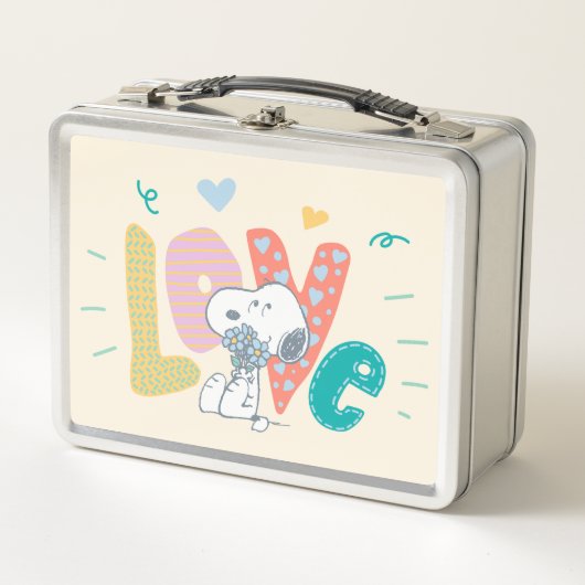 Lunch Box cacahuètes | Snoopy Flower Love (Devant)