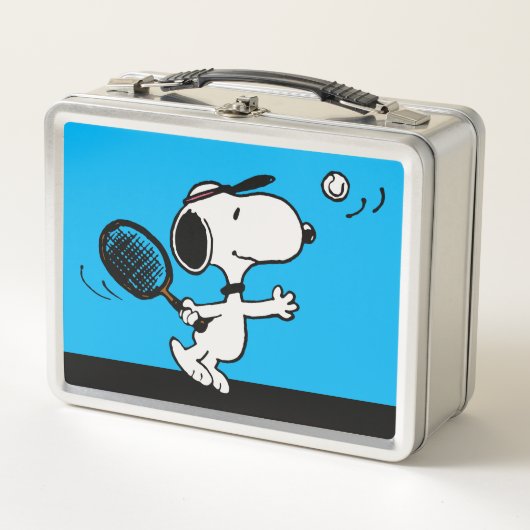 Lunch Box cacahuètes | Snoopy Joue Au Tennis (Devant)