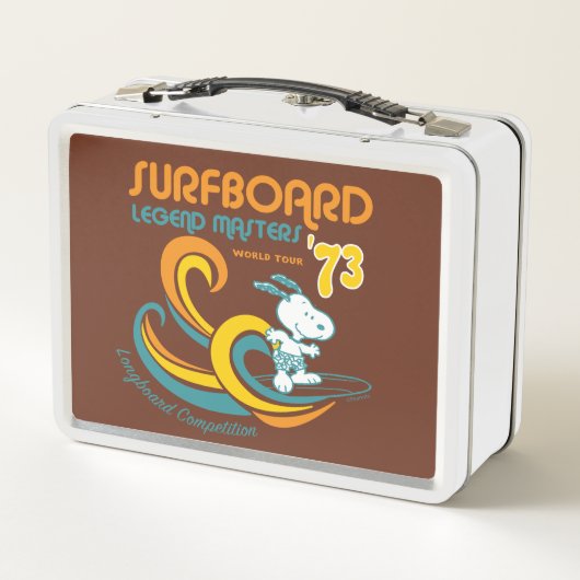 Lunch Box cacahuètes | Snoopy Surboard Longboard Competition (Dos)