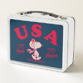 Lunch Box cacahuètes | Snoopy USA Land of the Free (Dos)