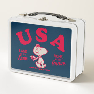 Lunch Box cacahuètes Snoopy USA Land of the Free