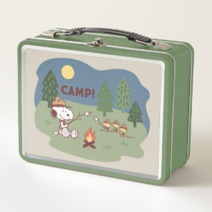 Lunch Box cacahuètes   Snoopy & Woodstock au feu de camp