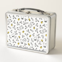 cacahuètes | Snoopy & Woodstock B&W Flower Motif