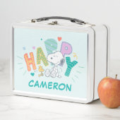 Lunch Box cacahuètes | Snoopy & Woodstock Happy (En situation)