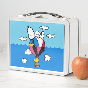 Lunch Box cacahuètes   Snoopy & Woodstock Hot Air Balloon