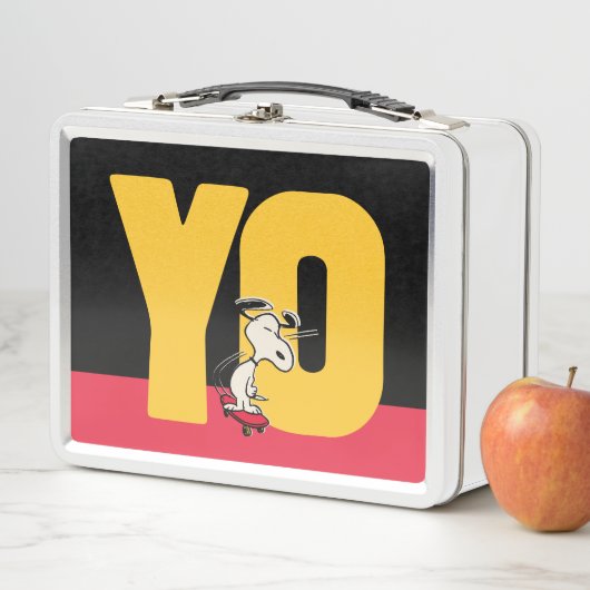 Lunch Box cacahuètes | Snoopy YO Skateboard (En situation)