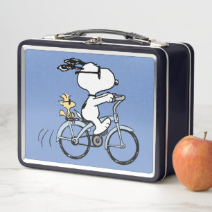 Lunch Box cacahuètes Vélo Snoopy & Woodstock