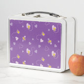 Lunch Box cacahuètes | Woodstock Motif de coeur pourpre (En situation)
