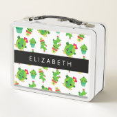 Lunch Box Cactus mignons, Cactus Motif, Succulent, Votre Nom (Dos)