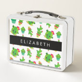 Lunch Box Cactus mignons, Cactus Motif, Succulent, Votre Nom (Devant)