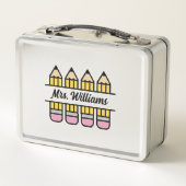 Lunch Box Cadeau Crayon Enseignant Remerciement Rentrée Scol (Dos)
