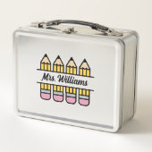 Lunch Box Cadeau Crayon Enseignant Remerciement Rentrée Scol (Devant)