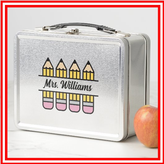 Lunch Box Cadeau Crayon Enseignant Remerciement Rentrée Scol