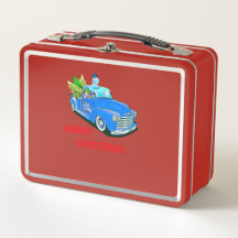 Cadeau de camion en bois de Noël pour les vacances