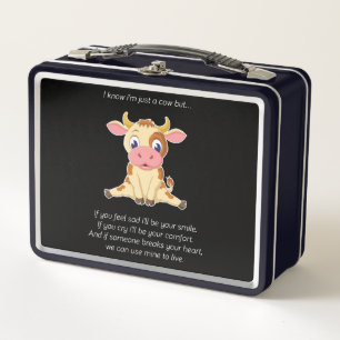 Lunch Box Cadeau de vache Un cadeau de vache à visage joye