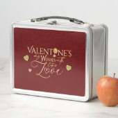 Lunch Box Cadeaux de la Saint-Valentin rouges (En situation)