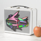 Lunch Box Cadillac coloré (En situation)