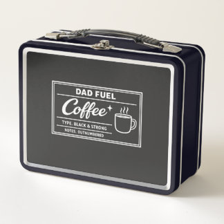 Lunch Box Café carburant pour papa – Noir & Fort pour la fêt