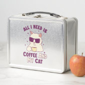 Lunch Box Café et mon chat Chat Papa Chat Maman Amoureux de  (En situation)
