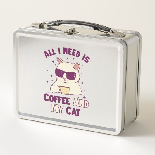 Lunch Box Café et mon chat Chat Papa Chat Maman Amoureux de  (Devant)