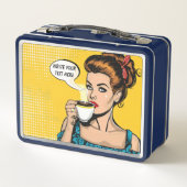 Lunch Box Café femme rétro personnalisable (Dos)