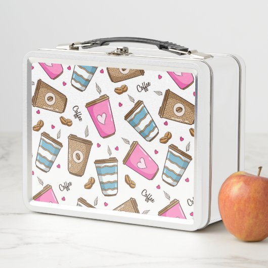 Lunch Box Cafés, Haricots, Coeurs, Amateur De Café (En situation)