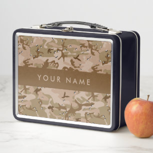 Lunch Box Cailloux de camouflage du désert, Votre nom, Perso