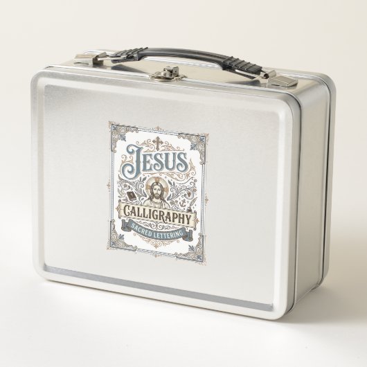 Lunch Box Calligraphie de Jésus Lettrage sacré Calligraphie (Devant)