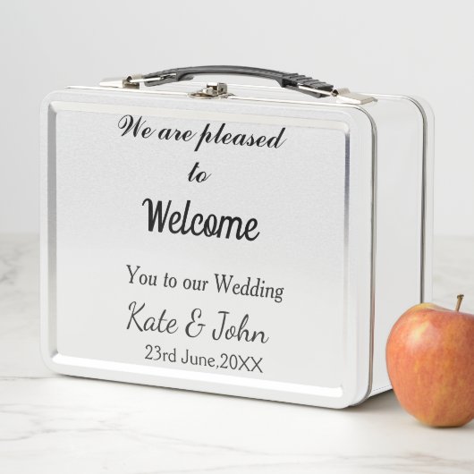 Lunch Box Calligraphie minimale simple ajouter votre nom mar (En situation)