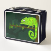 Lunch Box Caméléon vert mignon (Devant)