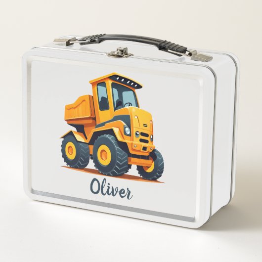 Lunch Box Camion de construction Jaune moderne (Devant)