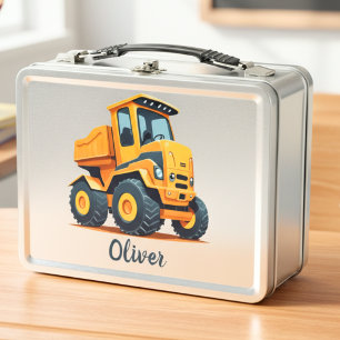 Lunch Box Camion de construction jaune moderne mignon