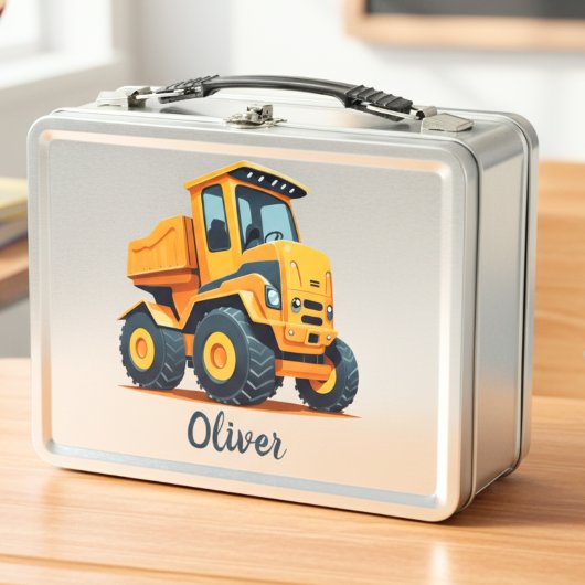 Lunch Box Camion de construction jaune moderne mignon
