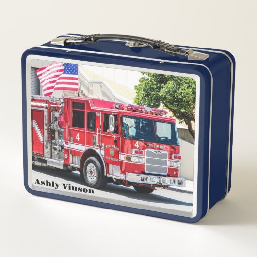 Lunch Box Camion d'incendie (Dos)