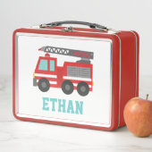 Lunch Box Camion feu rouge mignon pour petit pompier Déjeune (En situation)