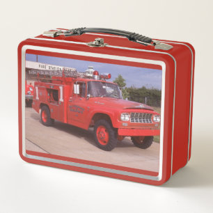 Lunch Box Camion-feu vintage