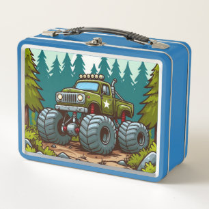 Lunch Box Camion Monster Vert dans la forêt