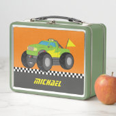 Lunch Box Camion monstre vert de course pour le déjeuner des (En situation)