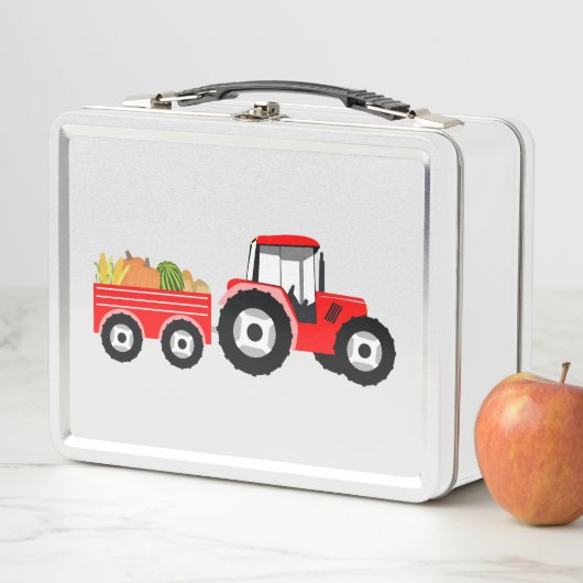 Lunch Box Camion rouge produit de la ferme (En situation)
