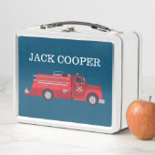 Lunch Box Camion Vintage Red Fire (En situation)